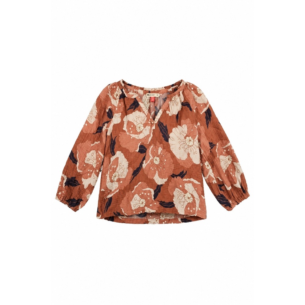 Marine Layer Split Neck Gauzy Popover Top M Floral‎ Peasant Seer Sucker Cottage
